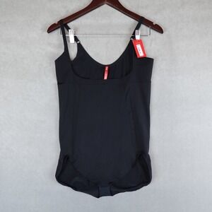 NWT Spanx Bodysuit Women 2X Plus Very Black Open Bust Shapewear Oncore